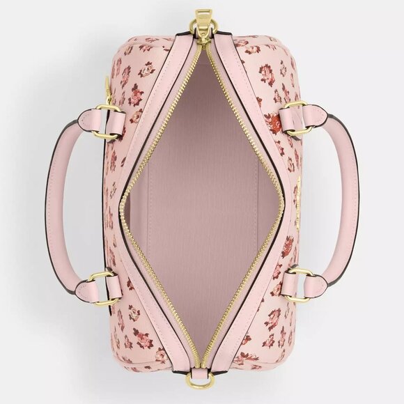 🌸 Coach Rowan Satchel Bag With Rose Print - Picture 4 of 7